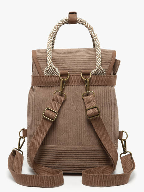 Rugzak Le voyage en panier Bruin velours AHP241 ander zicht 4